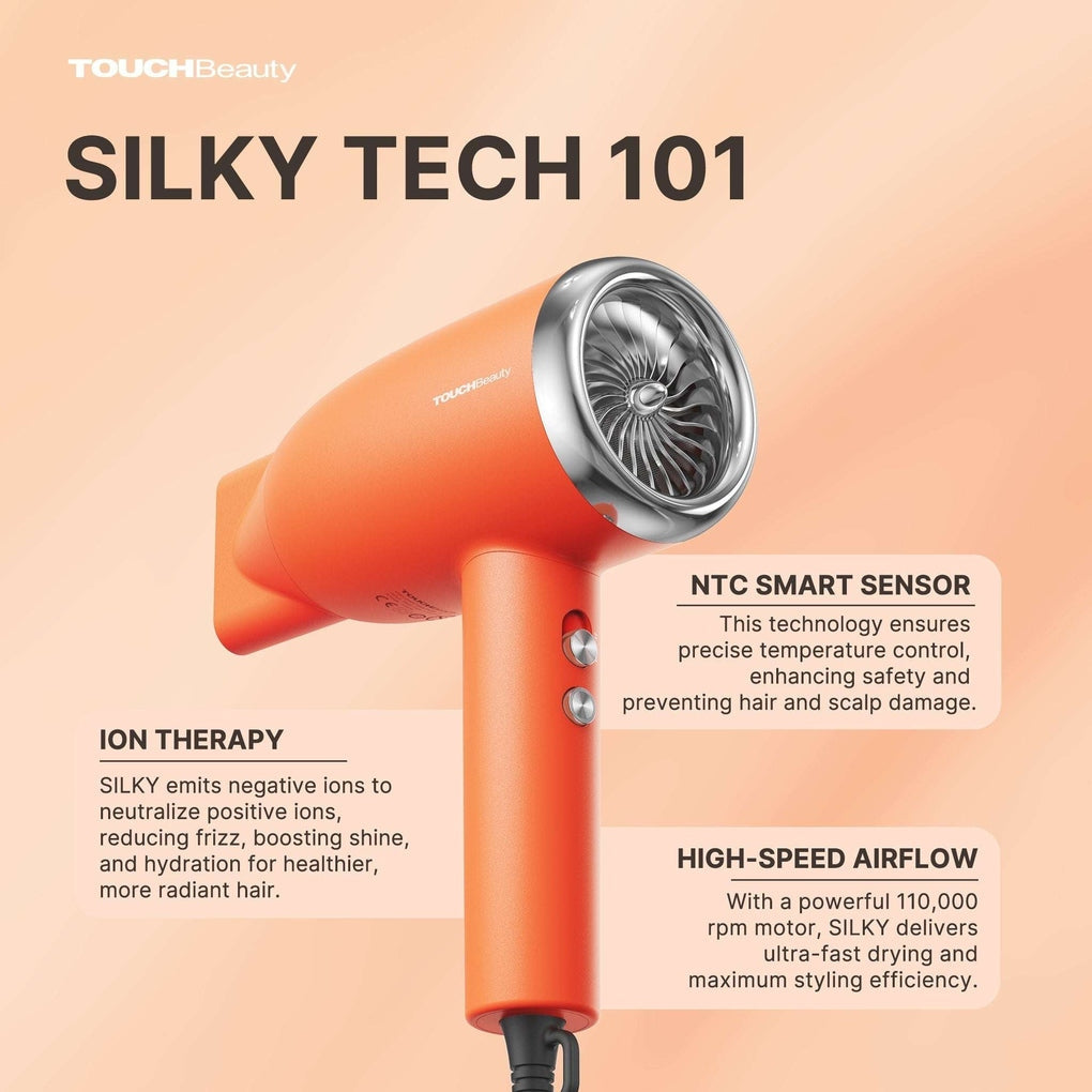 SILKY Ionic Hair Dryer | Fast Drying, Smooth Finish, Heat Protection