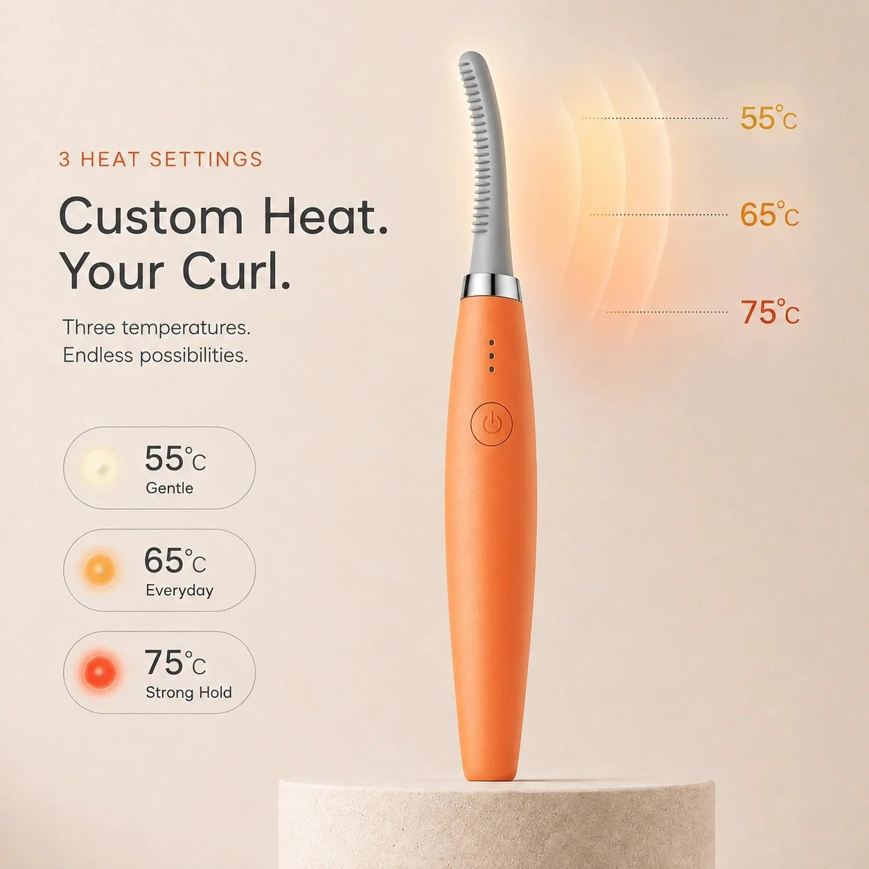 Heated Eyelash Curler | Lift, Curl & Define with Gentle Heat