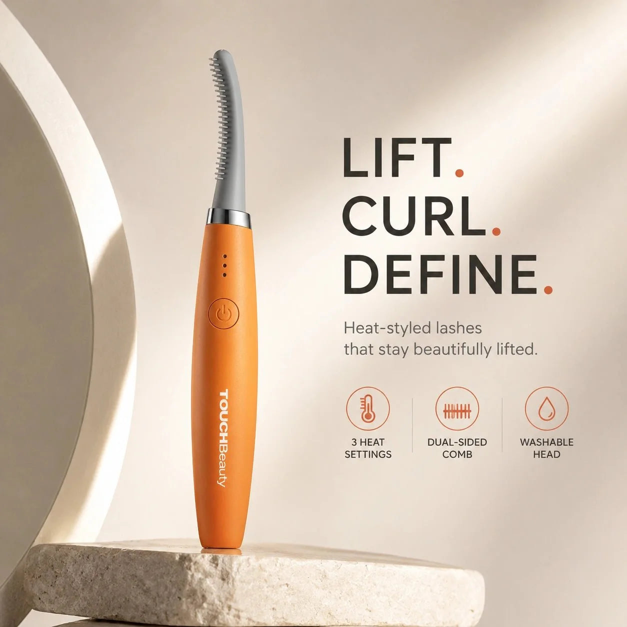Heated Eyelash Curler | Lift, Curl & Define with Gentle Heat